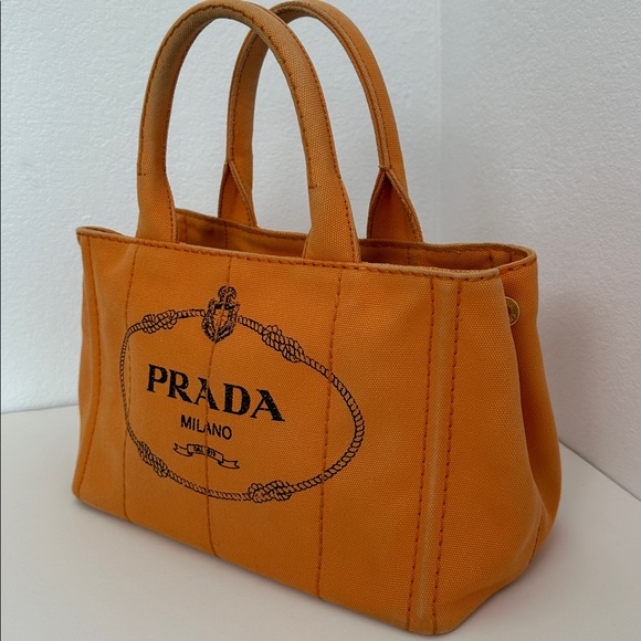 💯Authentic Prada Canapa Orange Tote Bag🍀 - Picture 14 of 17